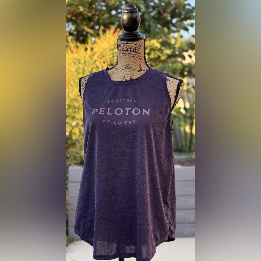 Peloton Women's Dark Purple Muscle Tee - Picture 2 of 6